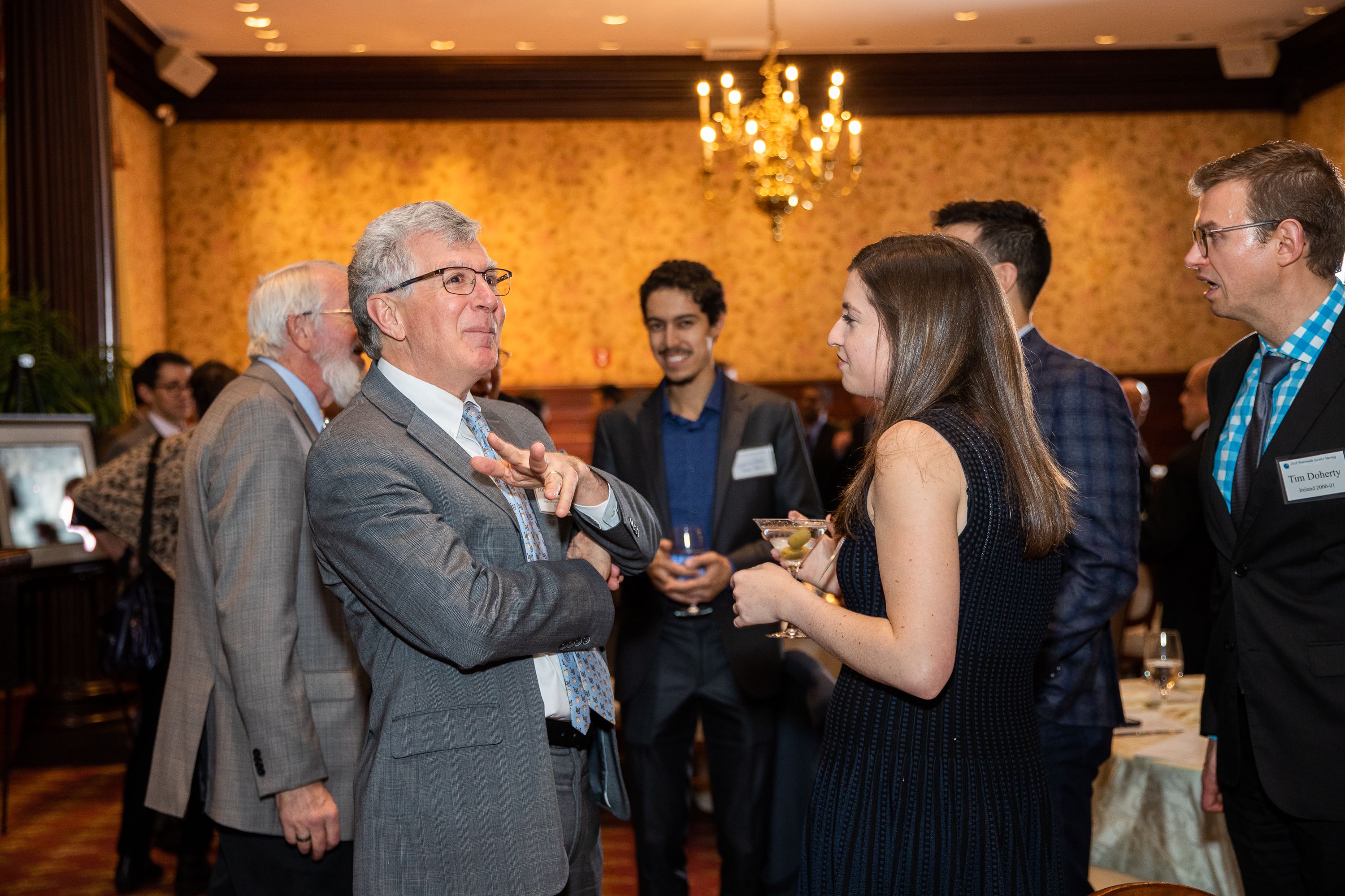 President John Simon and attendees at Martindale Center event