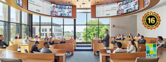 FLEX MBA Students in hybrid classroom