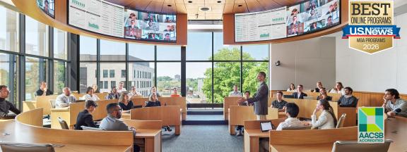 FLEX MBA Students in hybrid classroom
