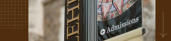 Lehigh's admissions sign on campus