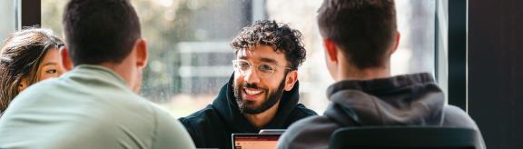 students working in a group
