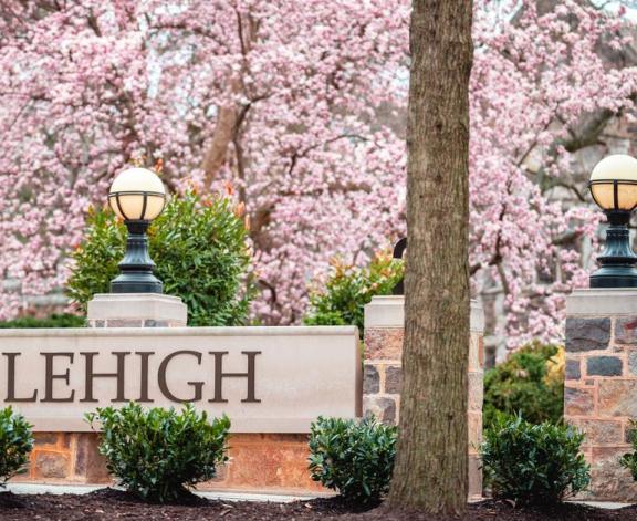 Lehigh's campus in the spring