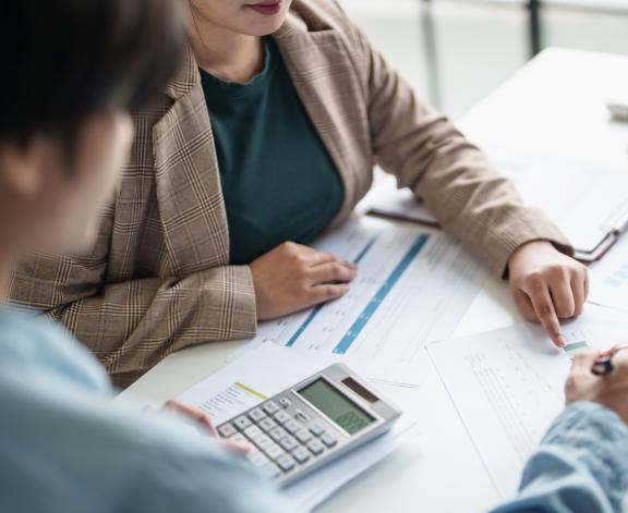 people working on taxes