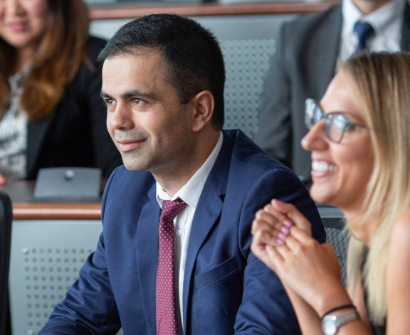 MBA students in classroom