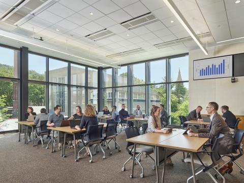 classroom in the Lehigh Business Innovation Building